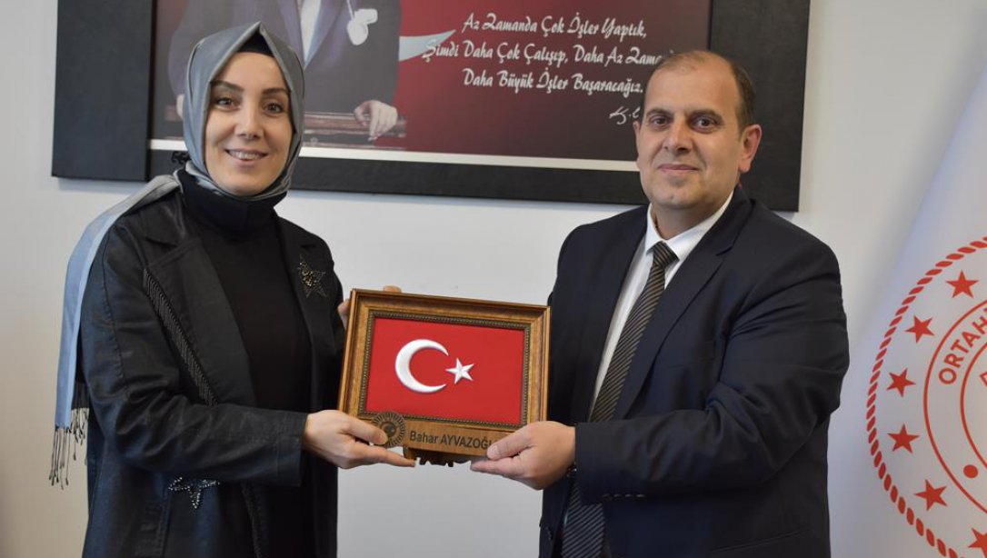 Trabzon Milletvekilimiz Sayın Bahar Ayvazoğlu'ndan Müdürümüz  Cemil Karakaş'a Hayırlı olsun Ziyareti